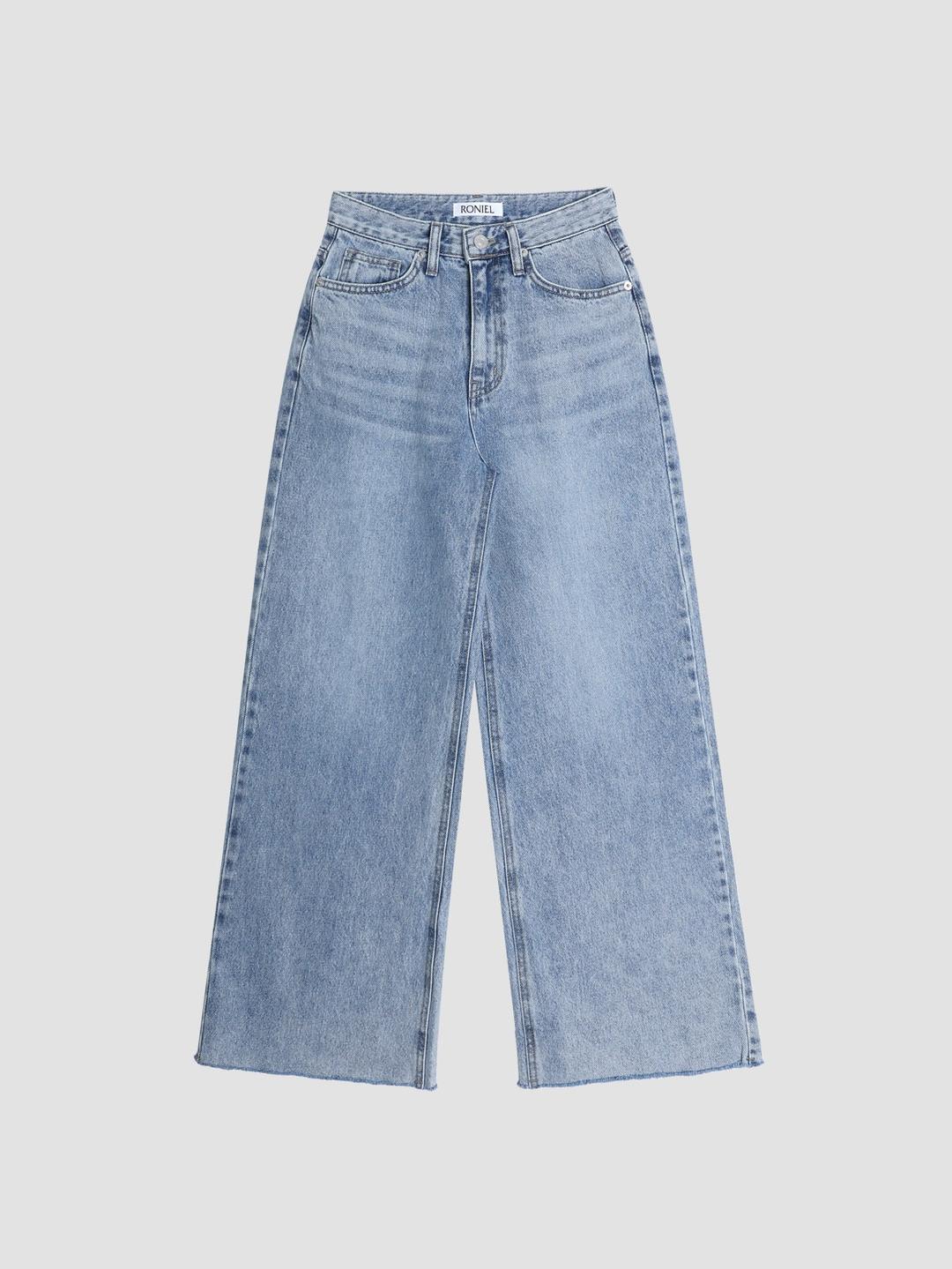 포너 와이드 컷팅 데님