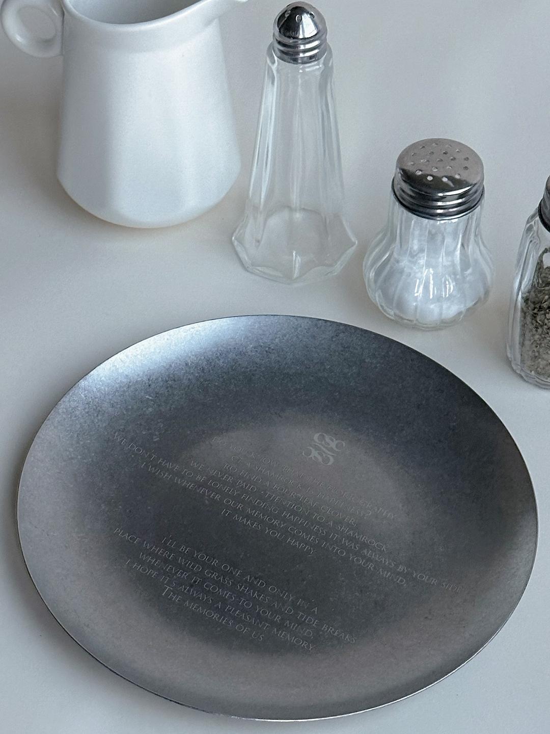 Shamrock Vintage Stainless Round Plate