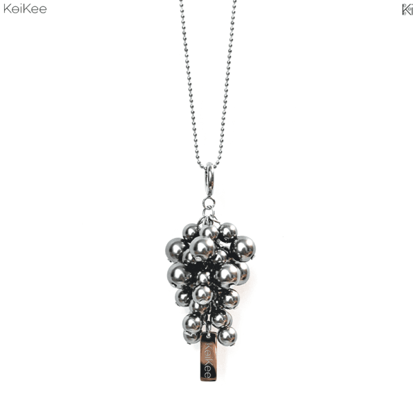 'Bubble' Necklace (Dark Gray)