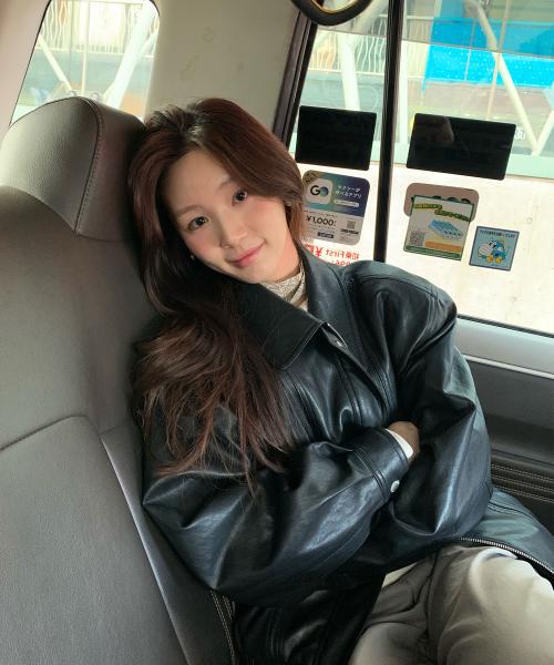 VINTAGE LEATHER BLOUSON JACKET_BLACK