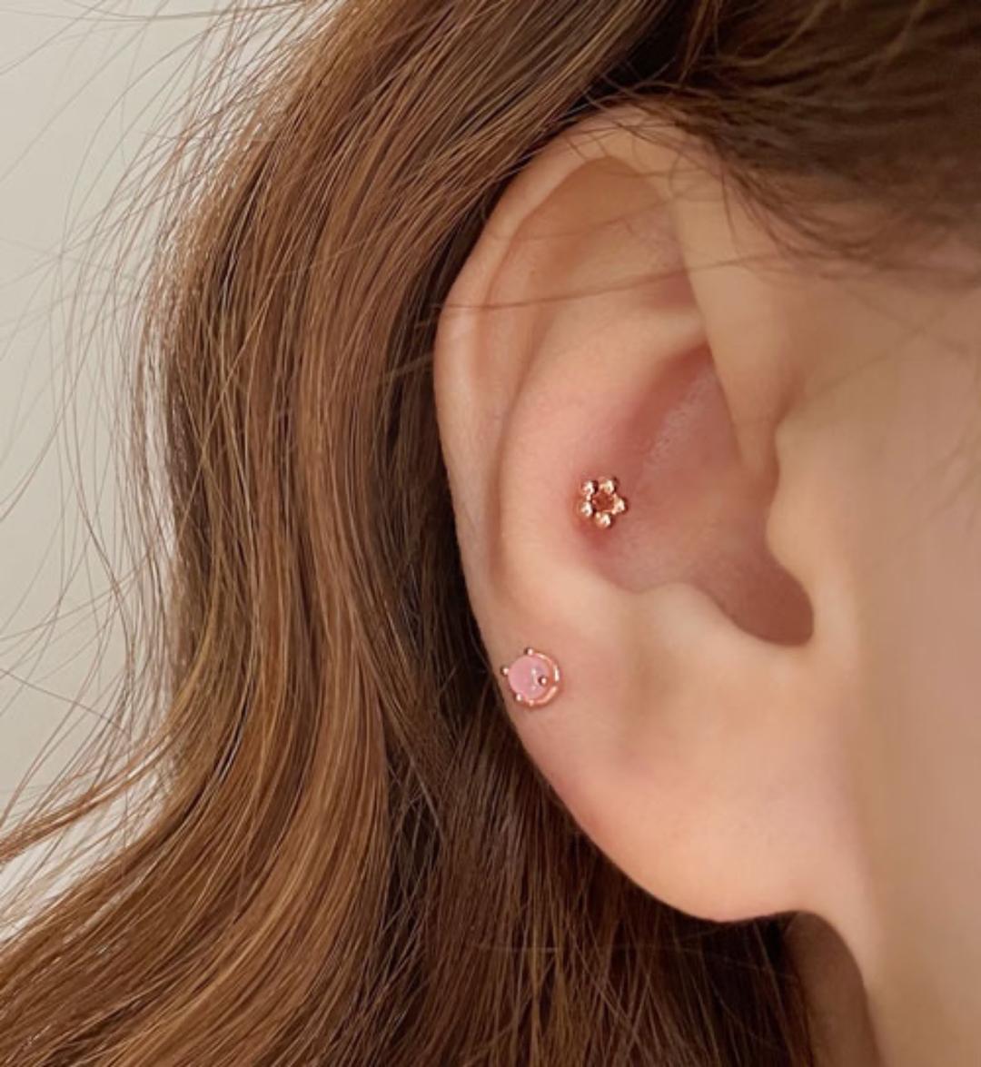 [무배] 써지컬 베이비 도트 피어싱 2set / 2color