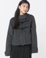 Duffle hoodie short coat CHARCOAL