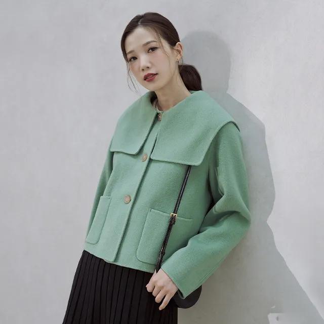 [made by LAP] (핸드) 세일러카라 크롭 코트 AP4WTA63