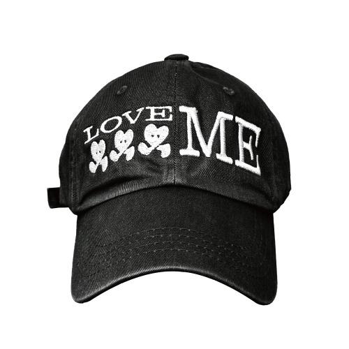 LOVE ME WASHING BALL CAP BLACK