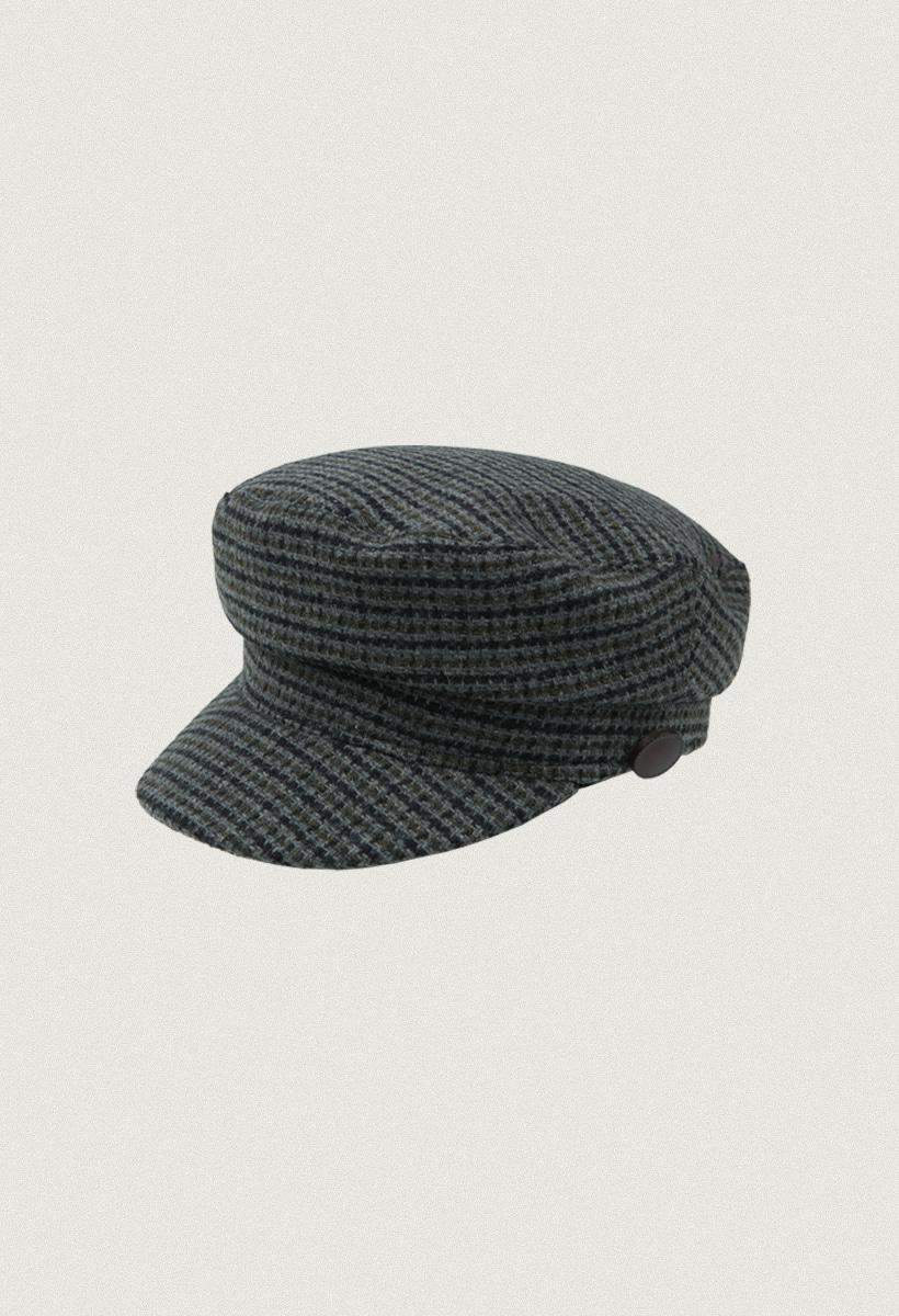 Classic tweed matorros cap_Charcoal(O25-ACC06)