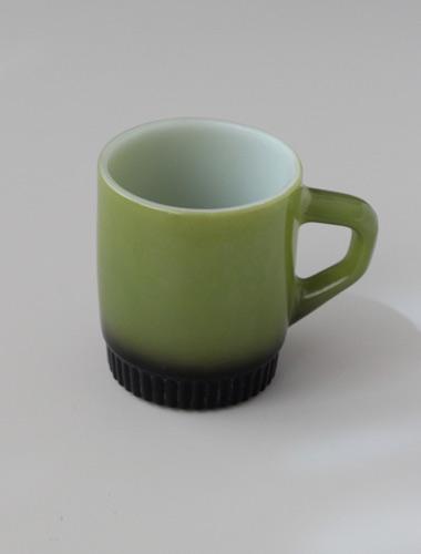 Glass mug olive-bl Fire-King