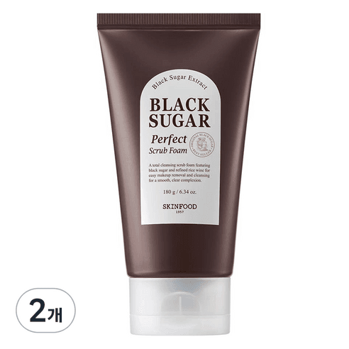 스킨푸드 블랙슈가 퍼펙트 스크럽 폼, 180g, 1개