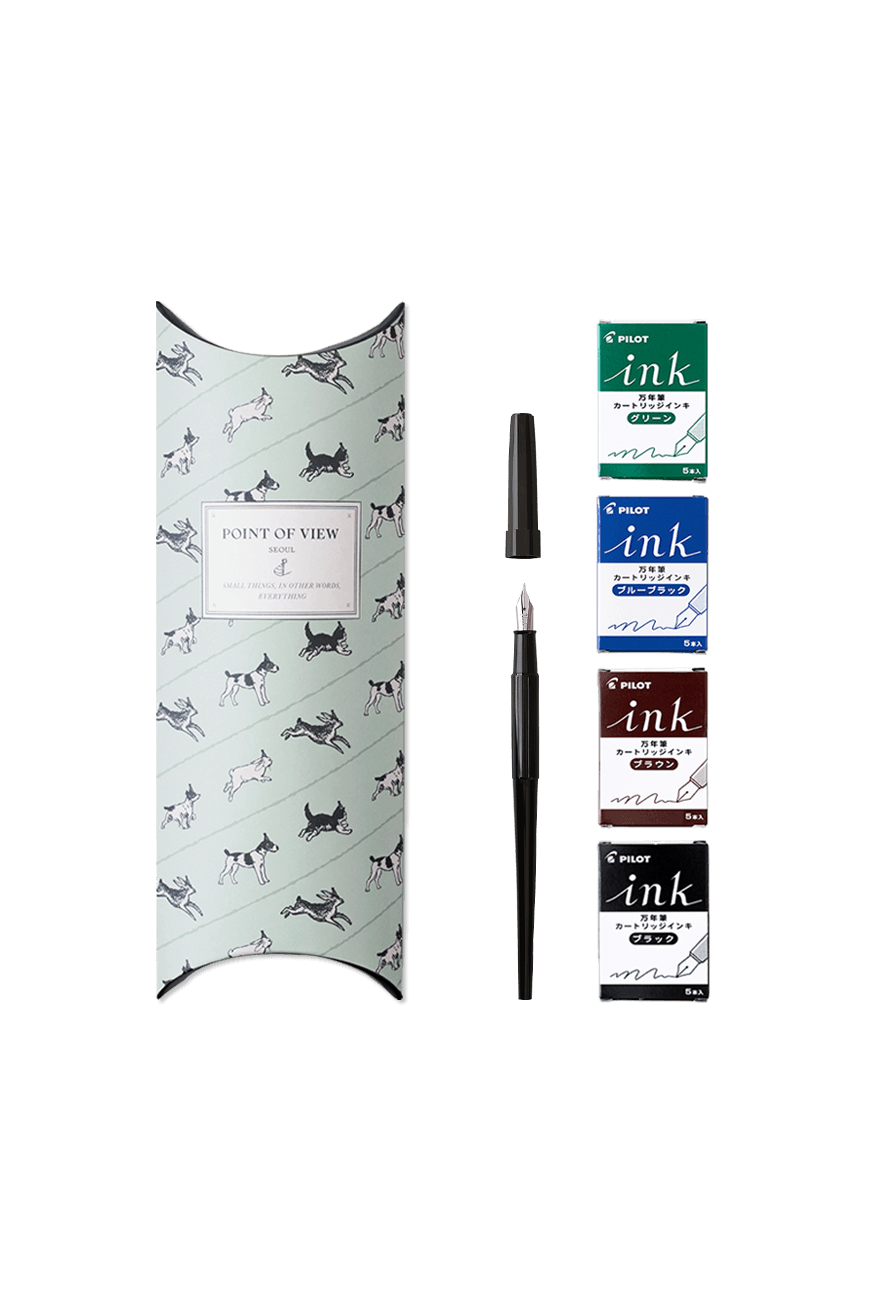 데스크 만년필 & 카트리지 기프트 세트  Desk Fountain Pen & Cartridge