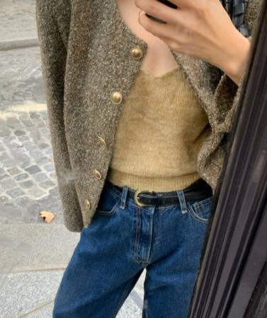 이런 상품 어때요? (카키당일) liberty 프레첼 울 트위드 자켓 금장 숏JK