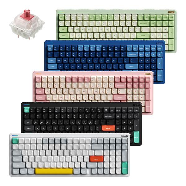 NUPHY Halo96 V2 기계식 키보드 저소음 적축 블루투스 유선 무선 한영 각인