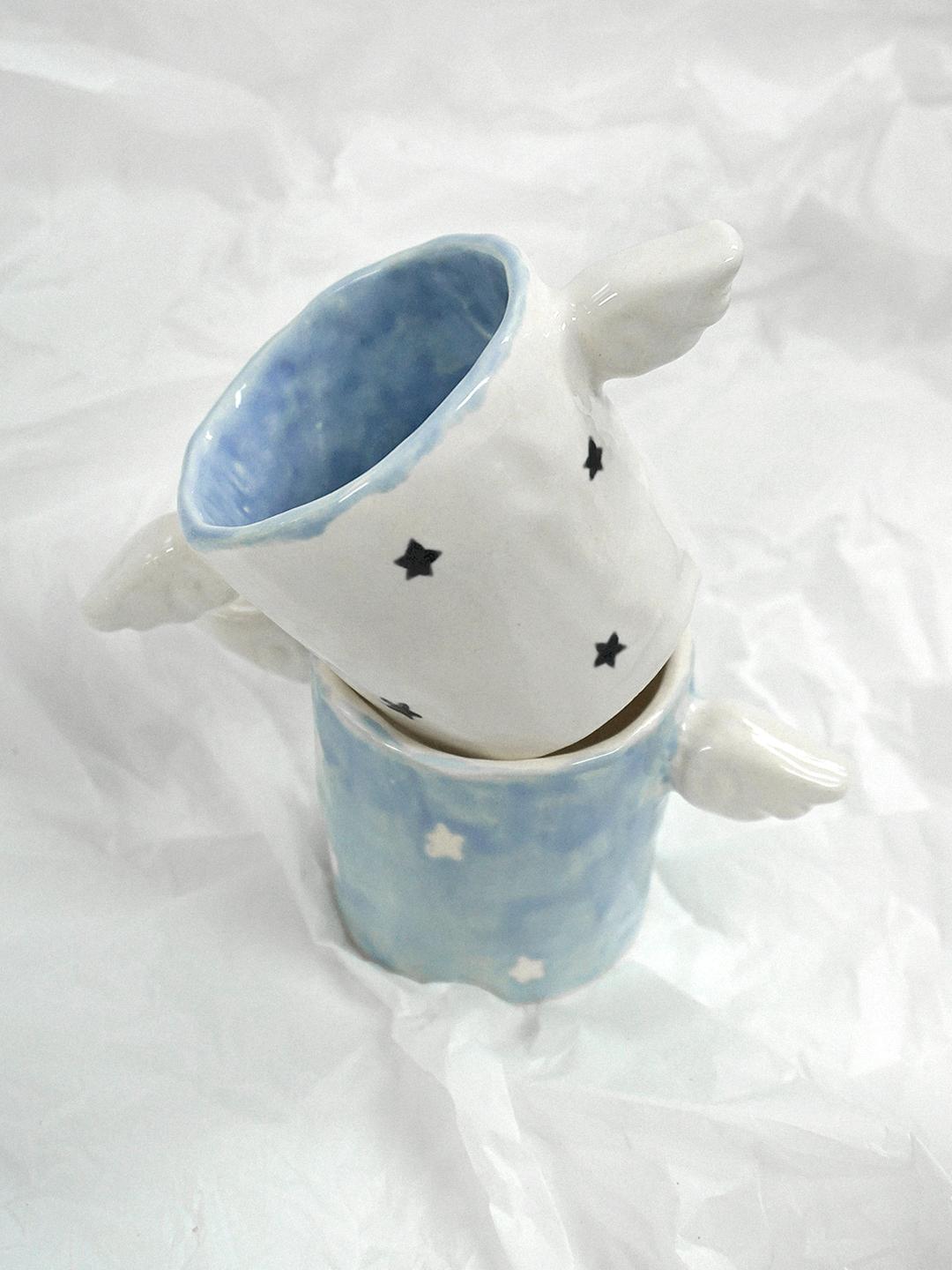 Lucky Angel Cup (White/Blue)