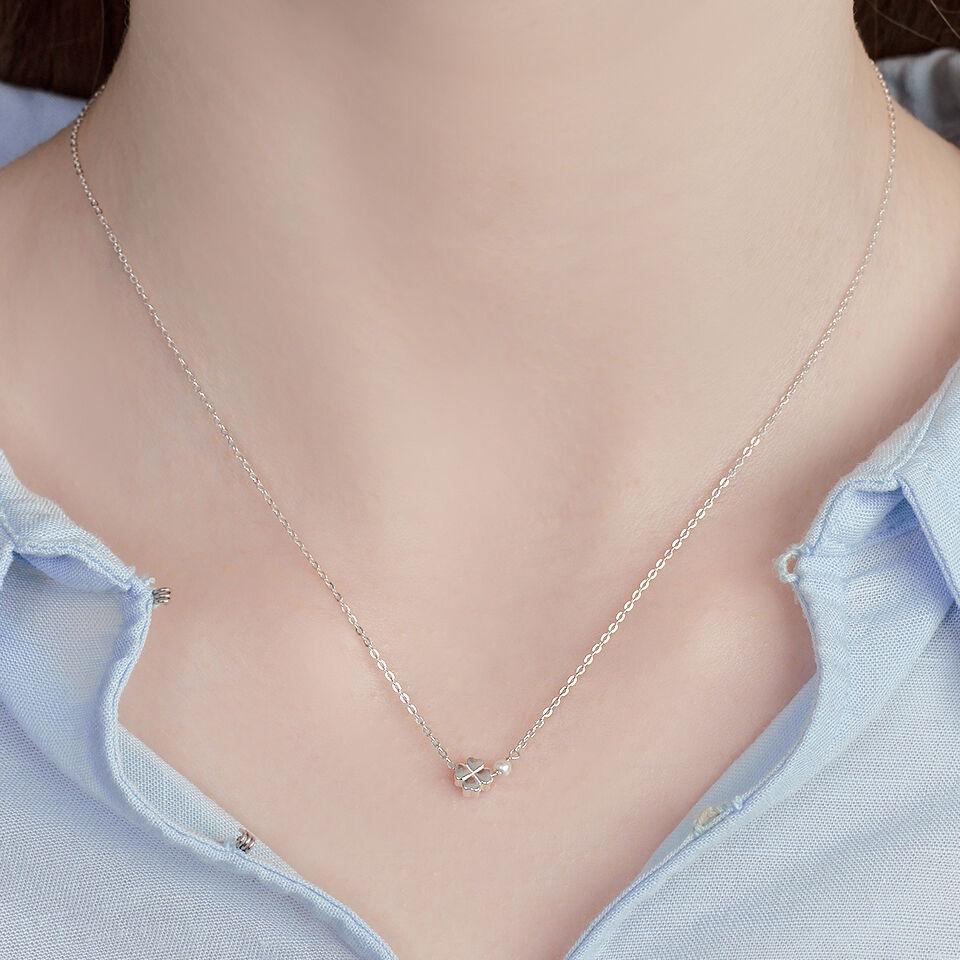 [silver925] clova pearl necklace