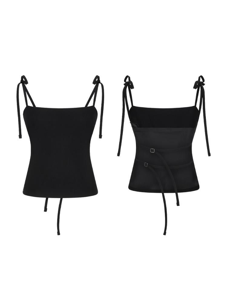 3rd) [mnem] layering open-back bustier (black)