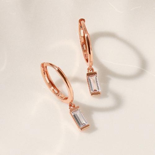 [므씨엘] 14k 끌레르 바게트스톤 귀걸이