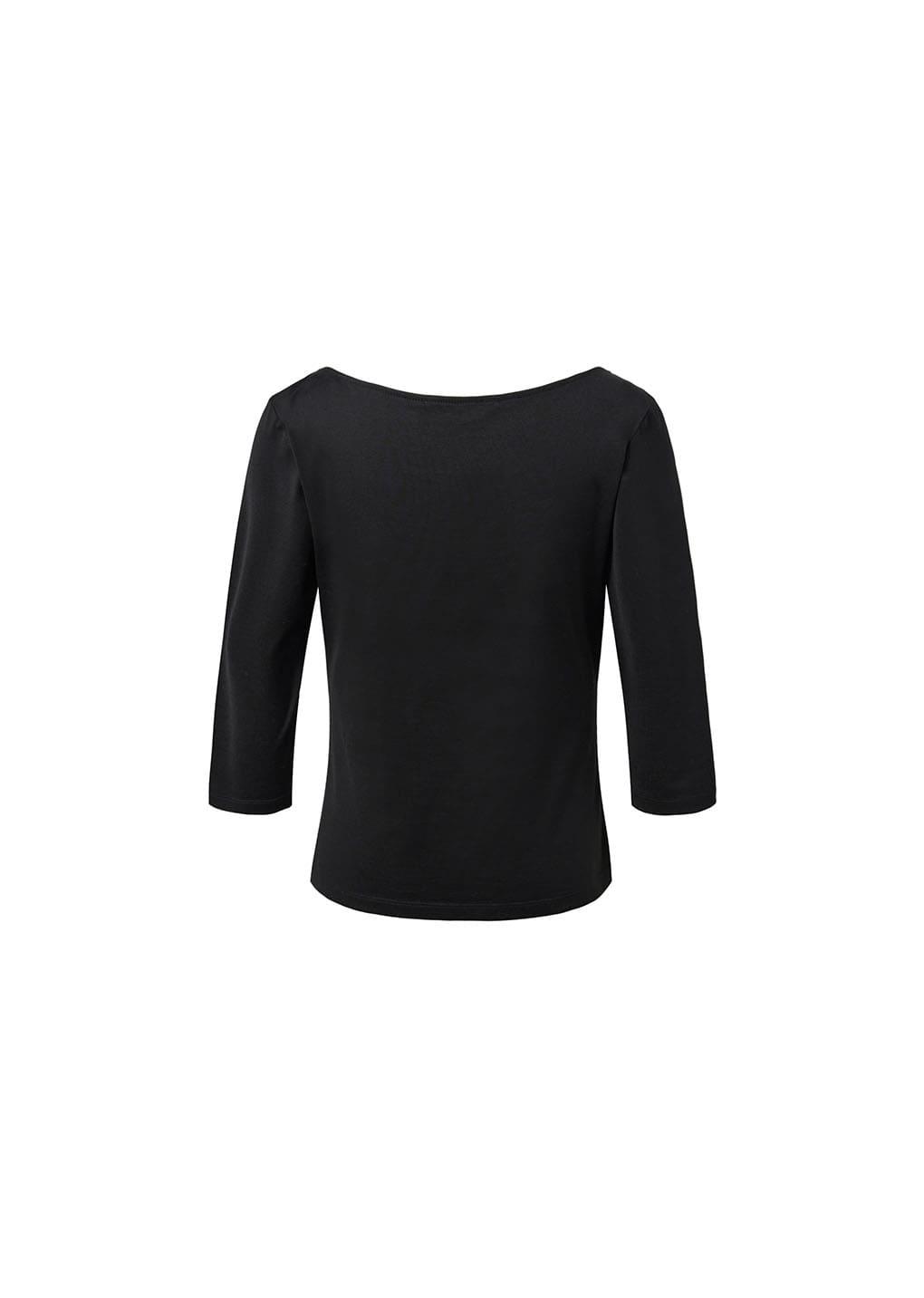 scoop neck short sleeve t-shirts, black