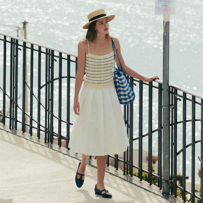 MINORI Pleated skirt (Ivory)