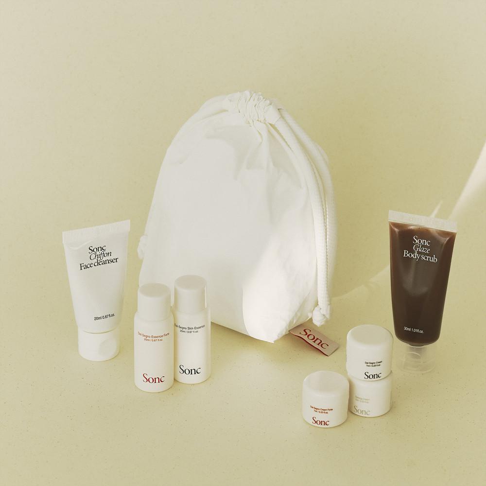 쏭크 여행용 키트 [ 타이벡 파우치 + 기초케어 미니7종세트 ]