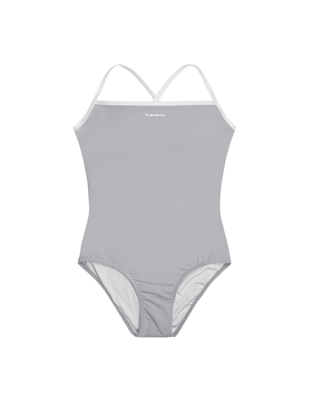 HPPY LOGO SWIMSUIT - LIGHT GRAY