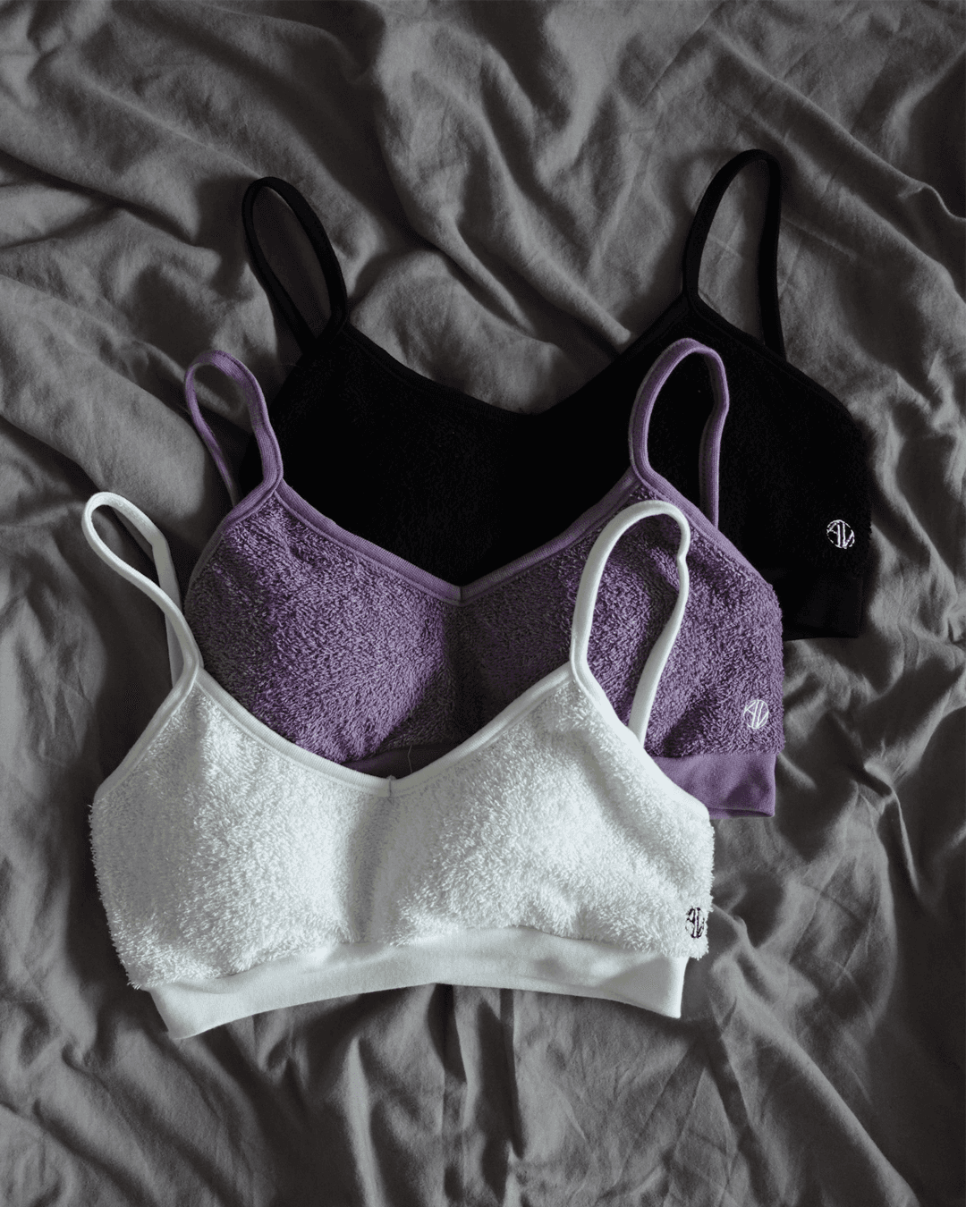 Boucle towel bra top