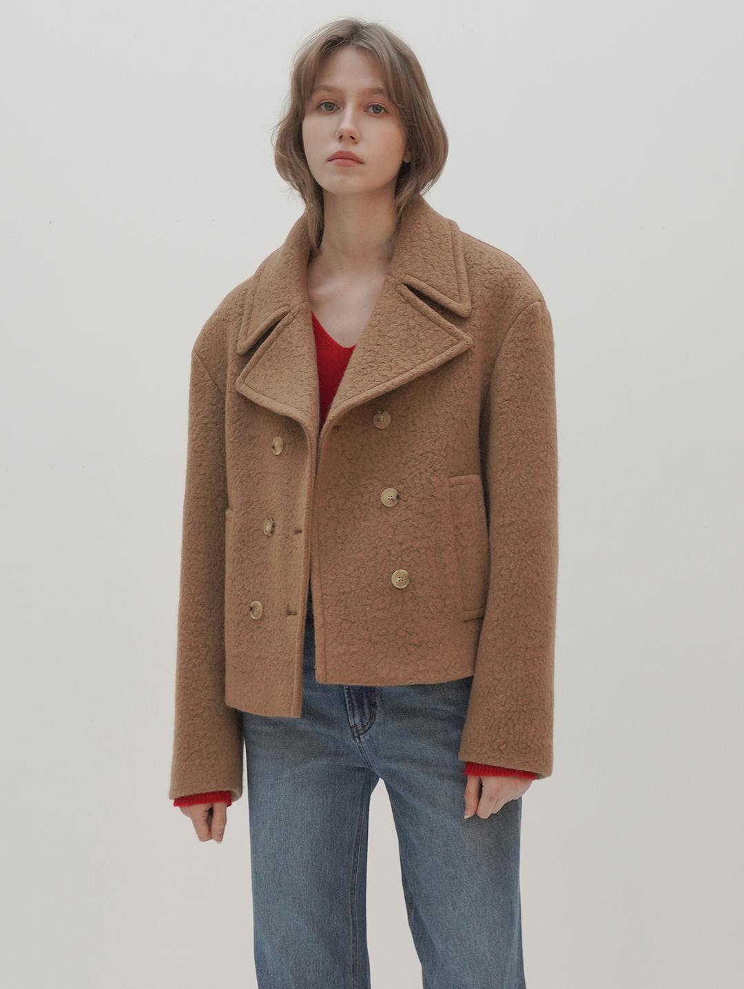 Bear Short Coat (Camel Beige)