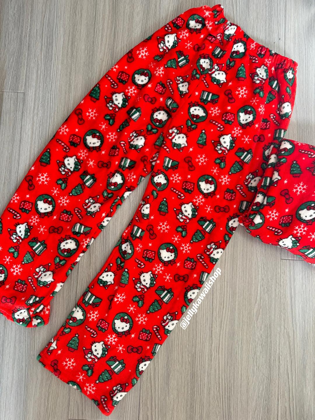 KT Christmas Pants Pajama Cute Soft Long Bottoms Women Pjs Pj Jammies Gift