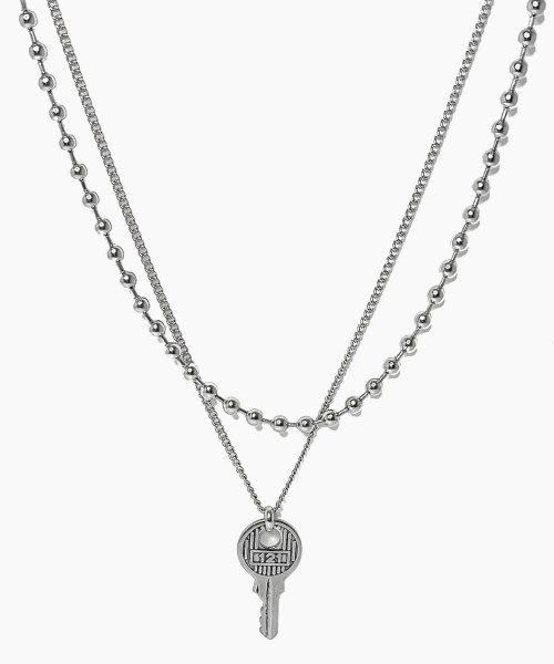 Layered key chain necklace