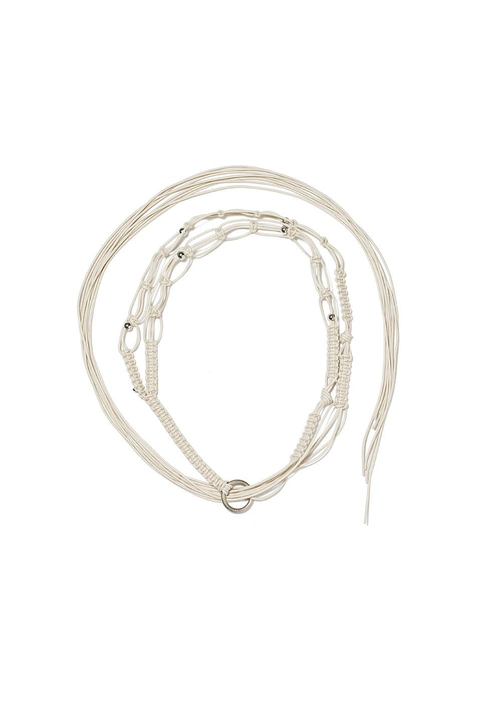 BRAIDED STRAP BELT, BEIGE