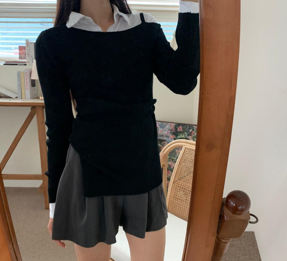 [무배] 에이라인 핀턱 와이드 반바지 (3color)