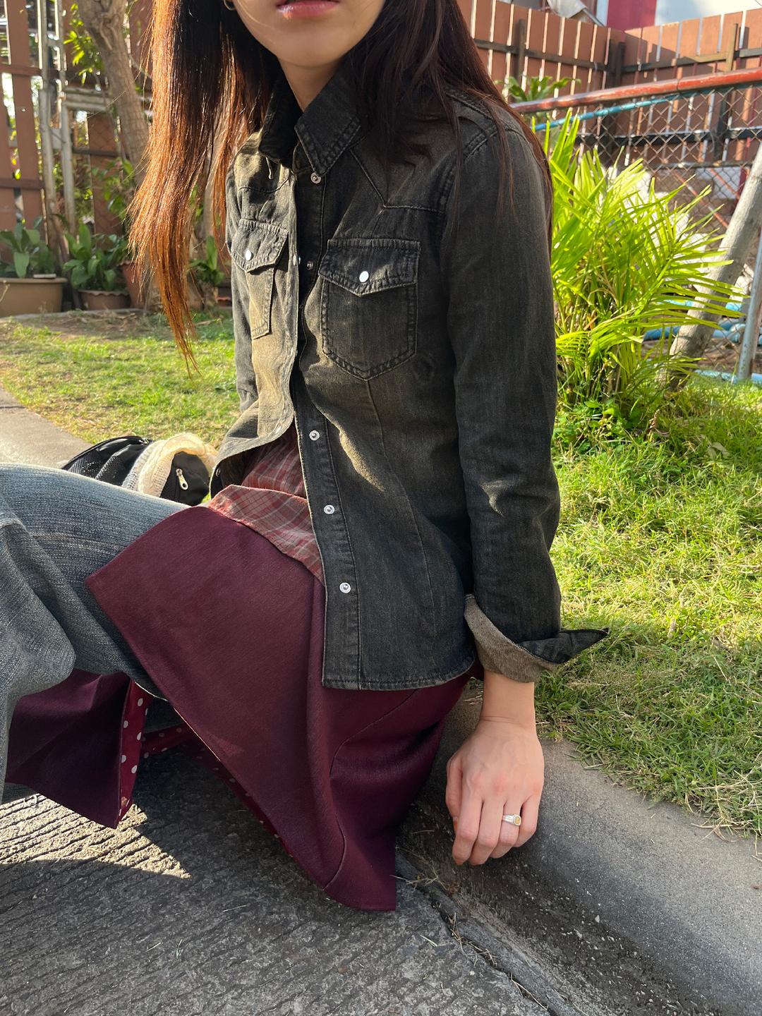 김아홉 워싱턴 슬림 denim SH