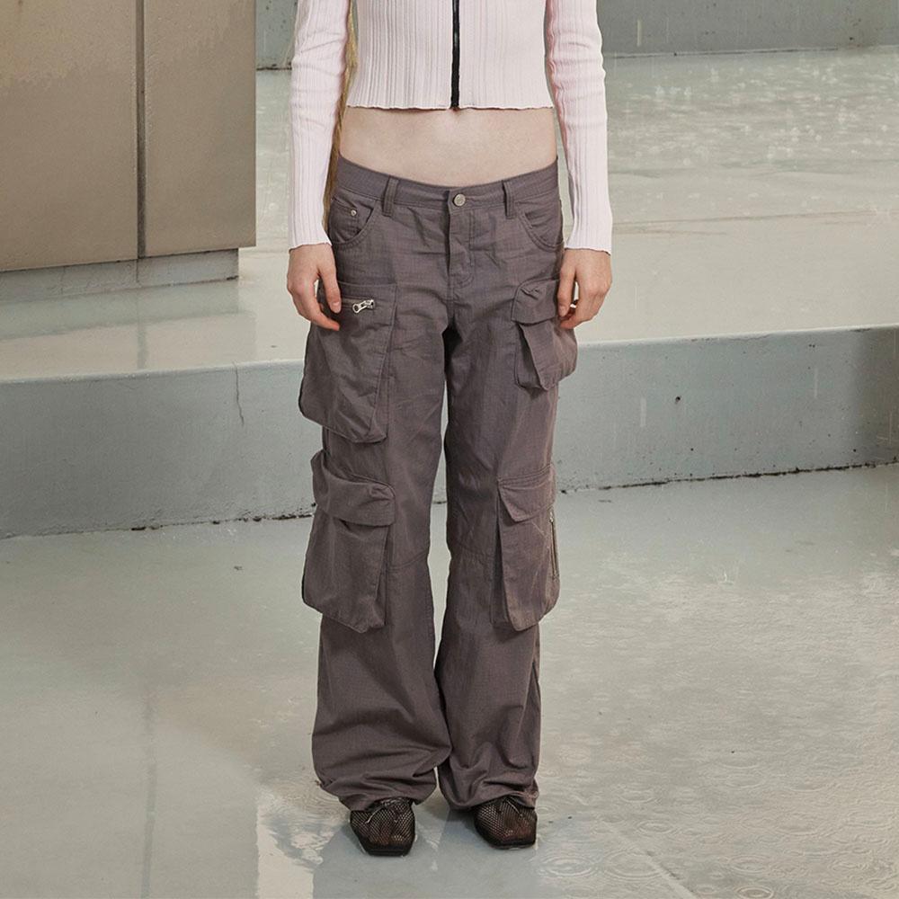CARGO POCKET PANTS (PURPLE)