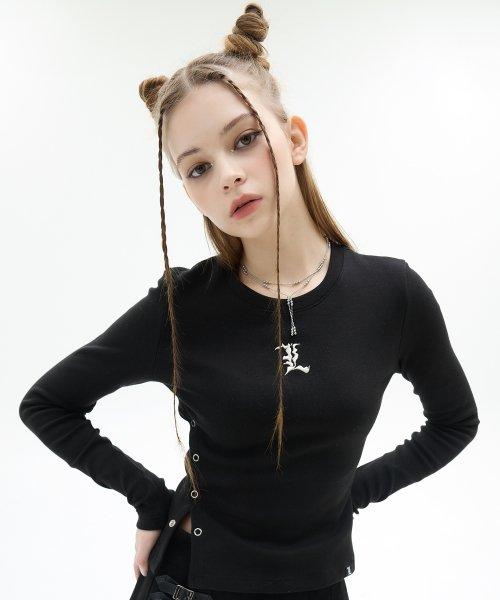 VL L LOGO TEE(BLACK)