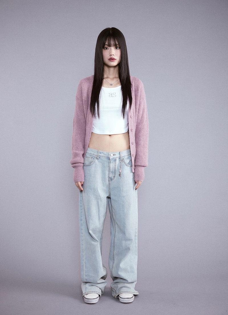 BAILEY ALPACA CARDIGAN / PINK