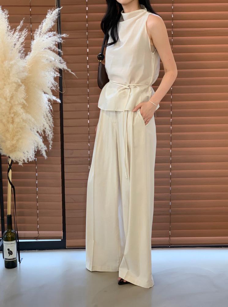 시트러스 린넨 와이드팬츠 여름바지 비즈니스캐주얼