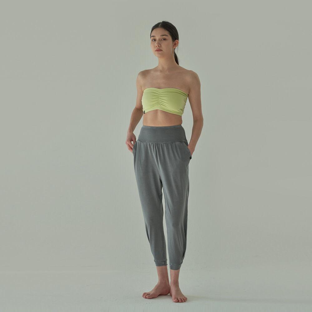 OZPN2024 피그먼트 드레이핑 조거팬츠 - 그레이