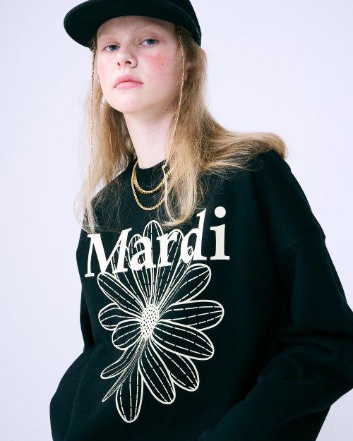 SWEATSHIRT FLOWERMARDI_BLACK CREAM