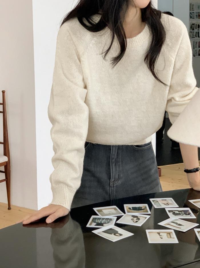 클로브 래글런 라운드 니트