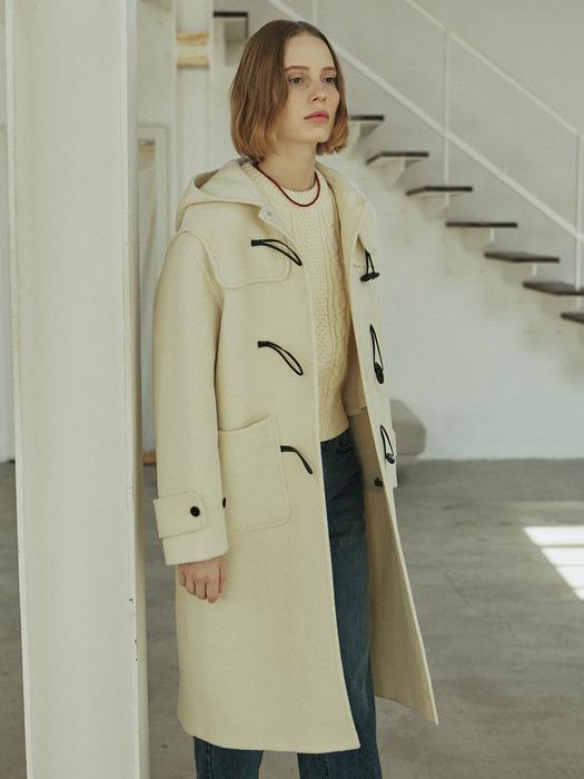 BOUCLE DUFFLE COAT_IVORY