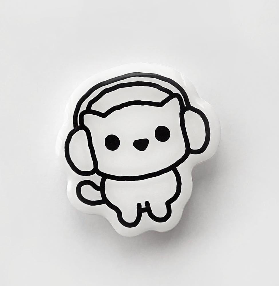 Headphone cat Tok 헤드폰 고양이톡