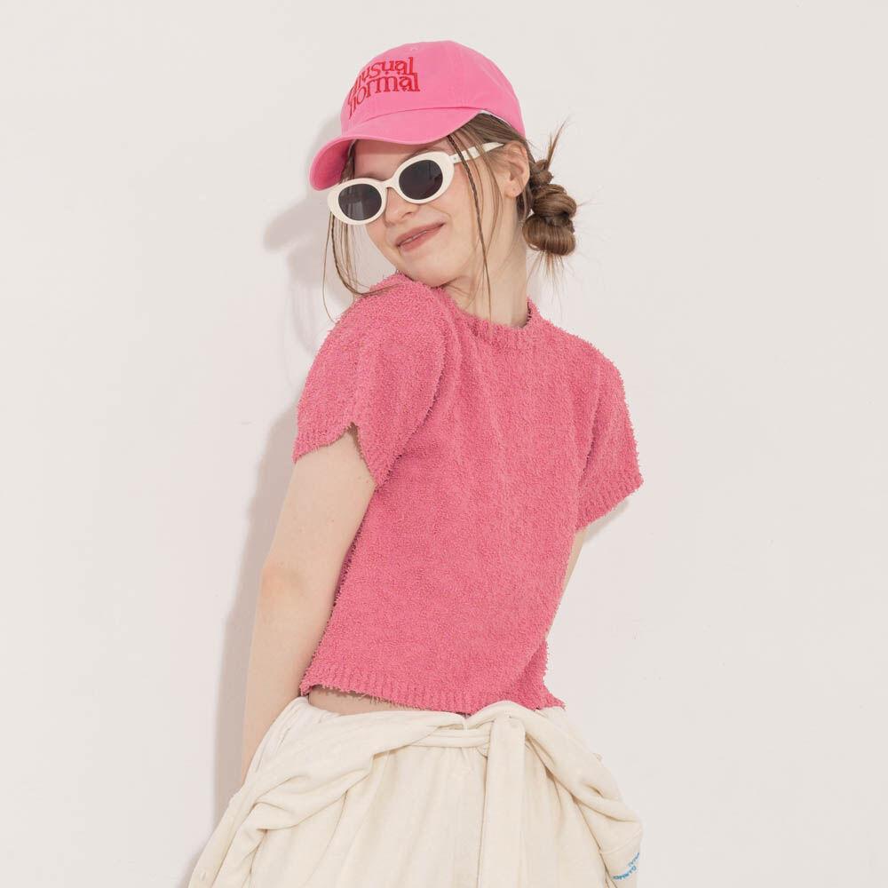 SYMBOL KNIT TOP_PINK