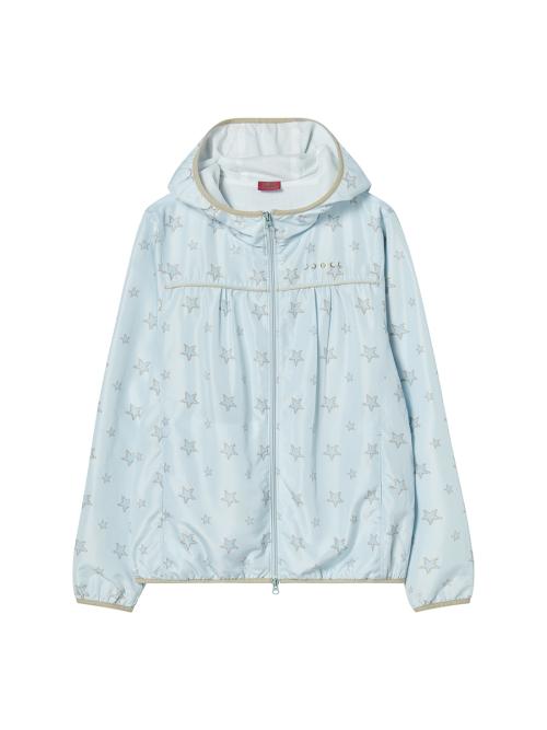 SHIRRING WINDBREAKER LIGHT BLUE