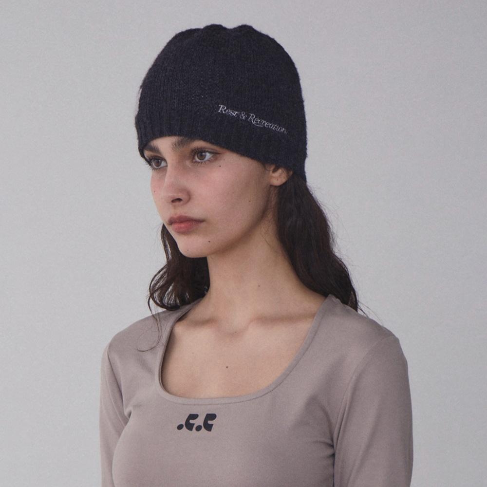 RR LOGO JACQUARD BEANIE (BLACK)