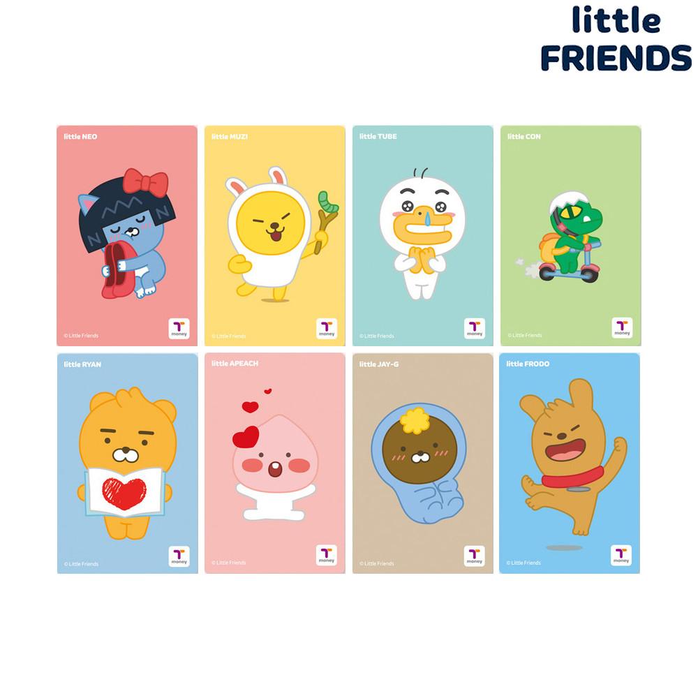 카카오 티머니 교통카드 리틀프렌즈 라인 포켓몬 BT21 캐시비 미피 브니 뚱랑이 도라에몽
