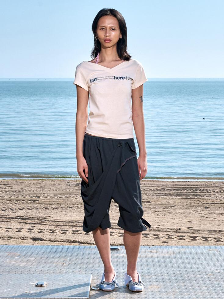 Deep Back V Tee, Dune