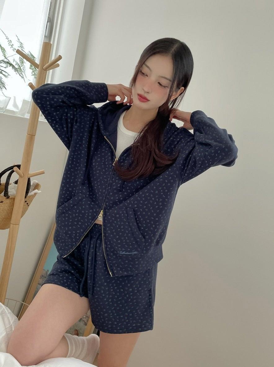 후아유 [Cali] 와플 후드 집업 (F) / WHMZF4991F