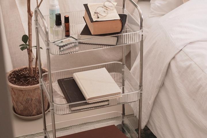 [5% 쿠폰] 투명감성트롤리(3단 대형)심플 공간활용 이동식 선반 수납장! 투명하게