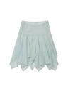 [WOMEN] SHEER ASYMMETRIC SKIRT_SKY