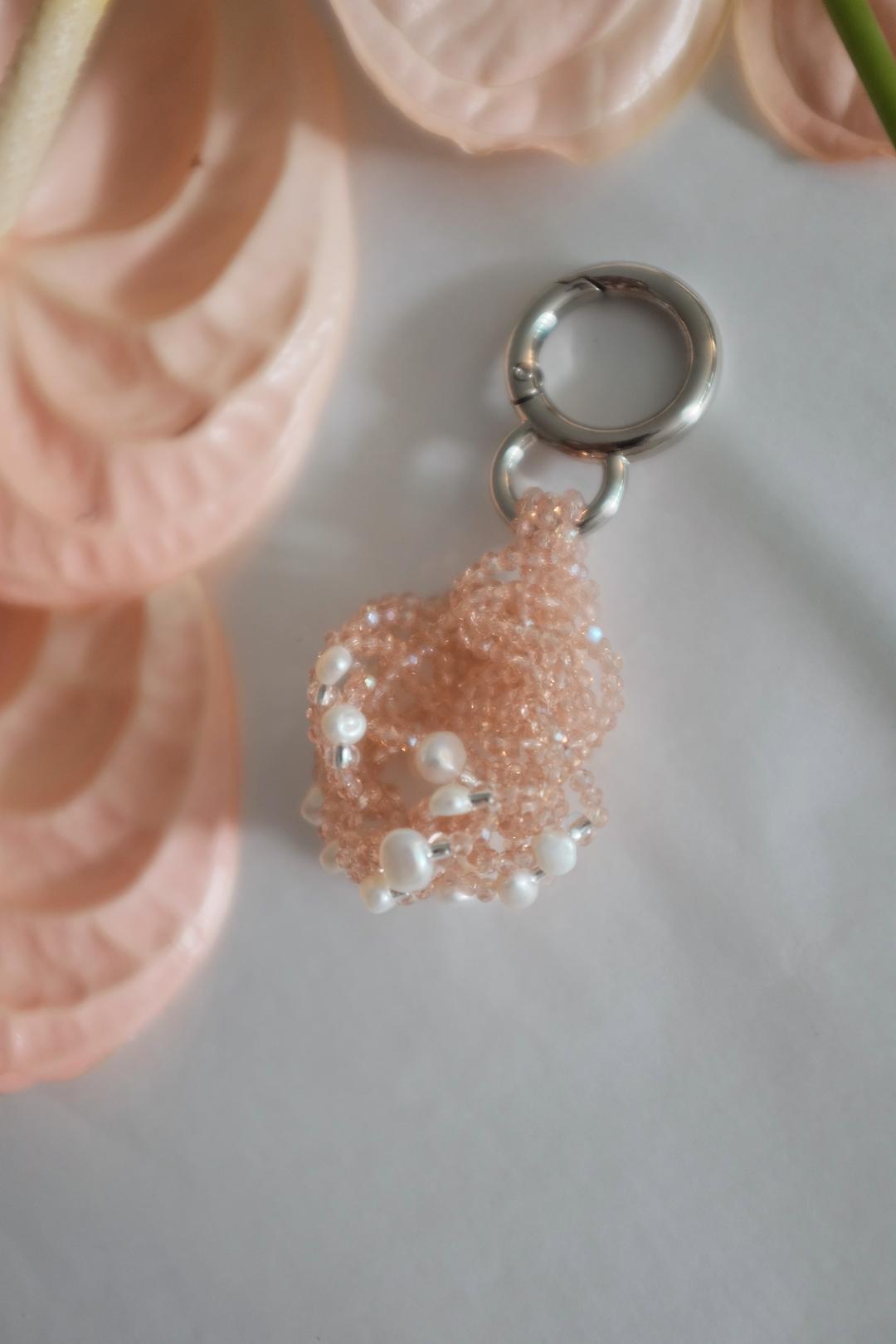 Rope keyring - Crystal Pink