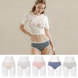 [여주점] 라페어 레트로레이디 무드 솔리드 인견 팬티 5종 패키지 LWHFW254-MT