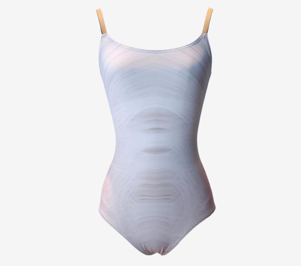 [JL-GAZELLE] Light Lines Print Leotard 발레 레오타드 발레복 수영복 모노키니