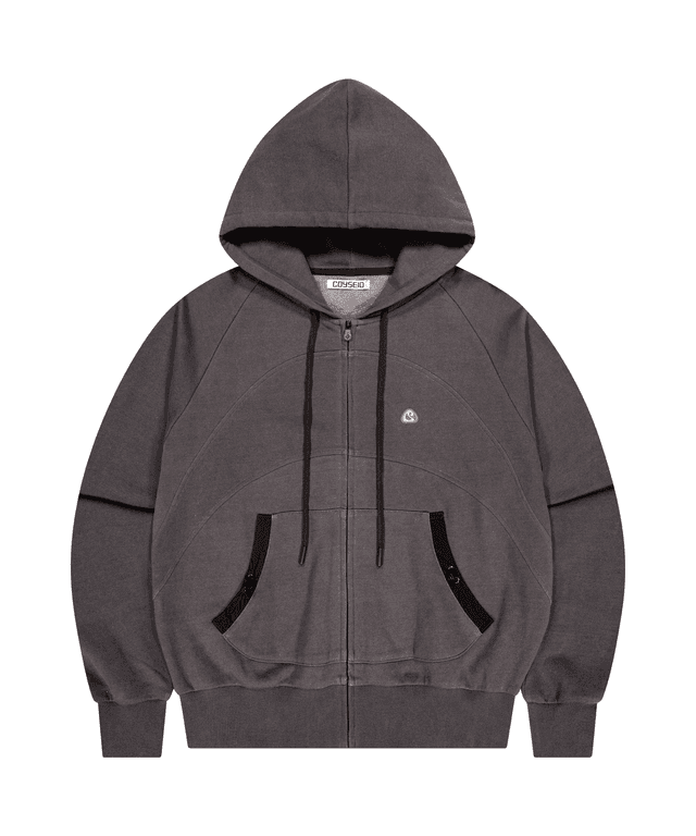 그레일즈 ERBE OVERSIZED ZIP HOODIE [POLAR NIGHT] - 위시버킷